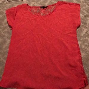 Pretty pink lace back shirt